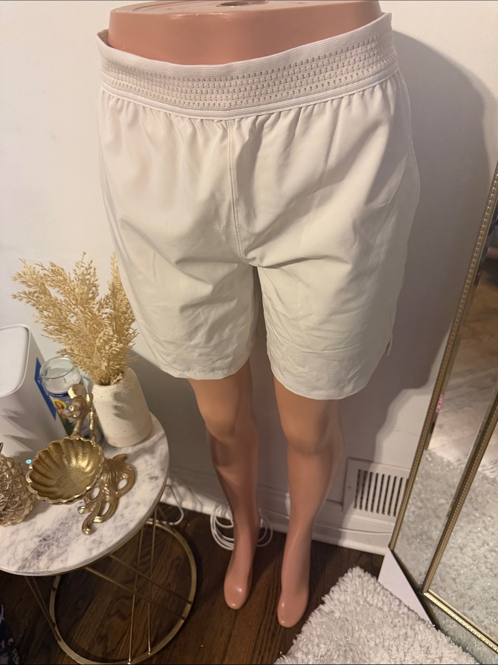 Fabletics Cream Athletic Shorts
